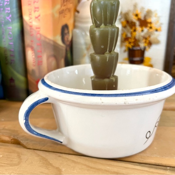 Vintage Hand Painted Oversized Mug Bowl Or Candle Stick Holder Teleflora - Picture 3 of 7